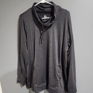 RBX Charcoal Cowl Neck Pullover Size 1X